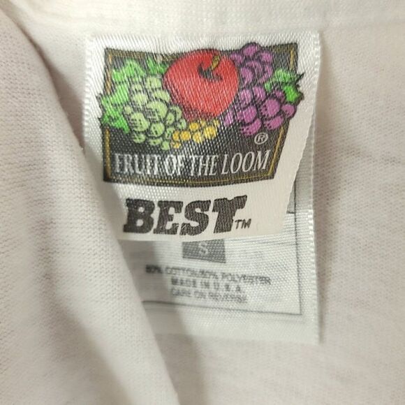 Christian T Shirt Vintage 90s Jesus Loves Me This Much Made In USA Mens Small - Picture 6 of 7